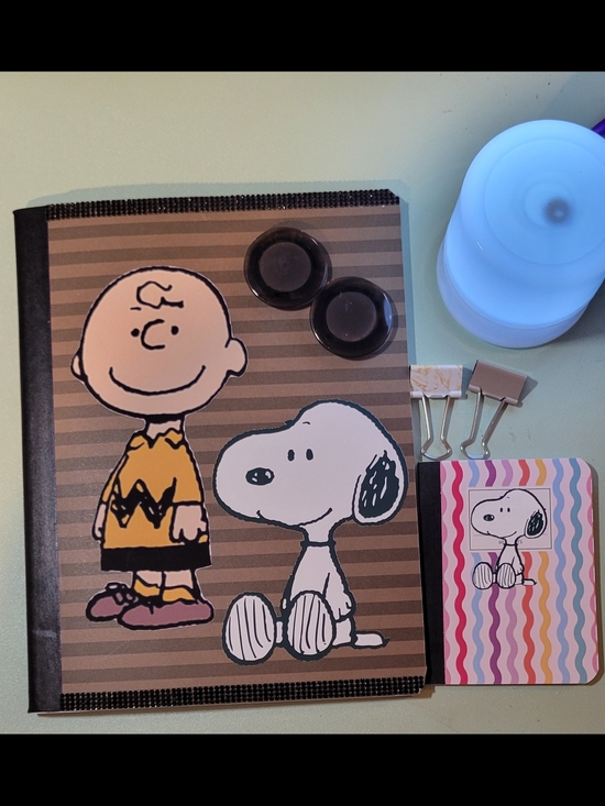 Other - Peanuts Charlie Brown & Snoopy Compsition Notebook - Desk Lamp Mini Note Book.